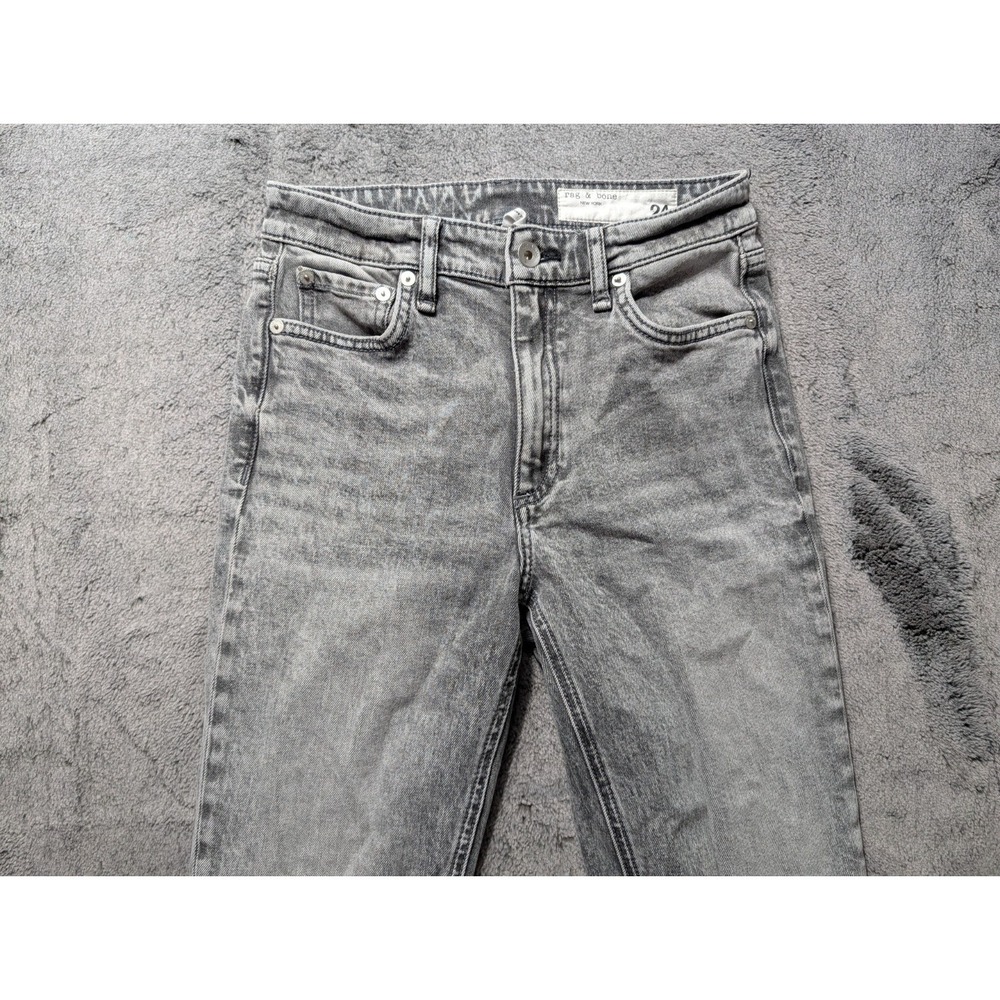 Rag & Bone Nina High Rise Ankle Flare Jeans Women's Size 24 Gray - Picture 2 of 13